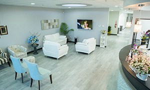 Comfortable dental waiting room