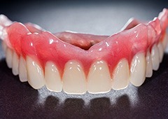 Full denture on table top