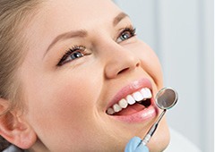 Woman with flawless smile